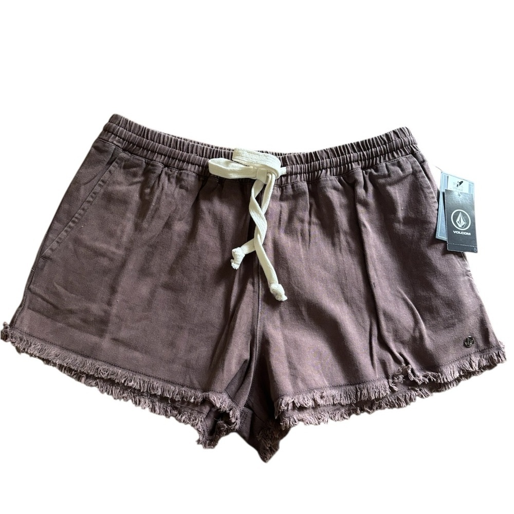 Volcom Strutin Stone Short Frayed Hem Drawstring Waist NWT - Picture 2 of 3